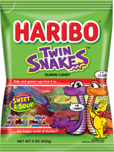 Haribo Twin Snakes Gummy Candy 5 oz Each Bag Quantity 12 Bags Per Case Sweet Browse at UsaCandyWholesale.Com